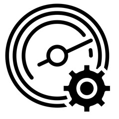 Speedometer, tachometer icon. Speedometer indicator icon.