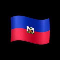 Obraz premium Flag of Haiti Emoji 