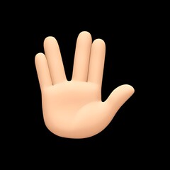 Obraz premium Vulcan Salute Emoji 