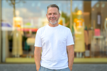 Relaxed Man Standing in Urban Setting