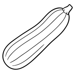 A Green Zucchini Vector Illustration for Fresh Garden Inspiration
