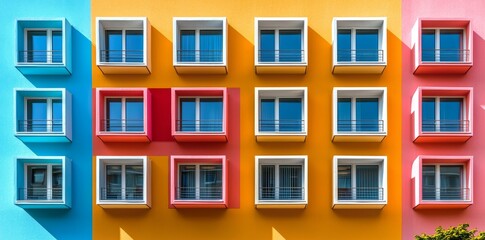 Obraz premium Design seamless wallpaper using endless colorful doors