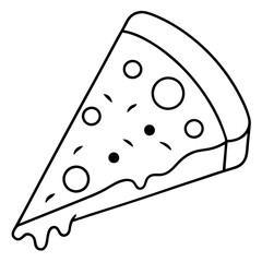 Whimsical Cheesy Pizza Vector Illustration Bringing Flavor to Life
