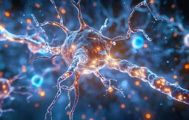 Abstract neurone background