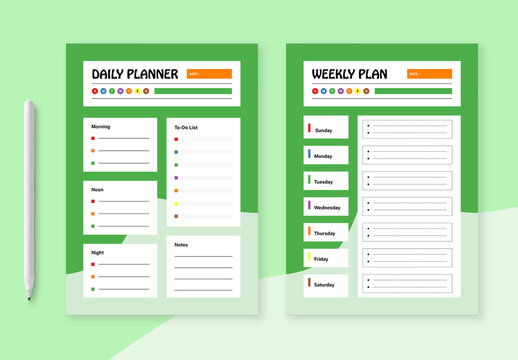 Daily or Weekly Planner Layout