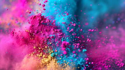 "Holi Happiness: A Kaleidoscope of Colorful Powders for the Festival"