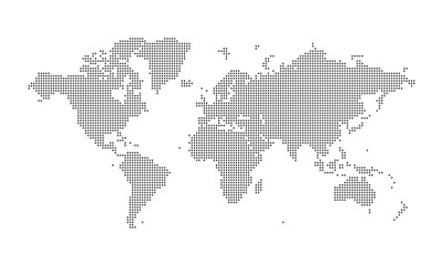 Dotted World Map Vector Design File Just Simple Dotted Global Map Silhouette with Dotted Pattern Map
