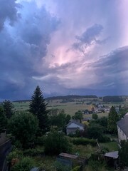 clouds over the city