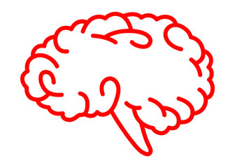 Human brain icon. Creation and idea concept element. Science innovation, machine learning, ai or new technology development. Human brain health startup