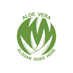Aloe Vera Logo, Health Leaf Vector, Design Suitable For Beauty Salon, Organic Recycling, Skin Health Leaf