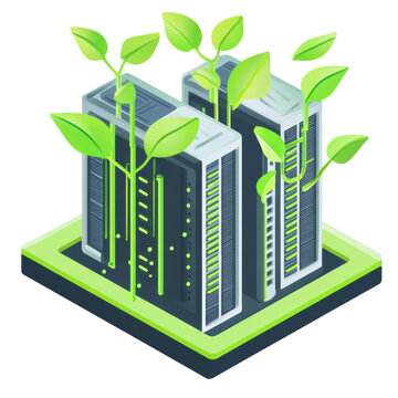 recommend clip art: Energy-efficient server rack icon with leaf design. png, transparent background.