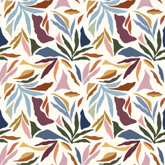 abstract colorful leaf texture print design