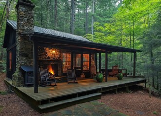 Cozy Cabin Porch.