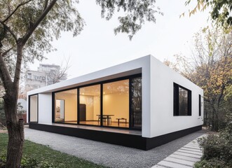 Fototapeta premium Modern White House.