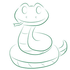 symbol of 2025 snake outline