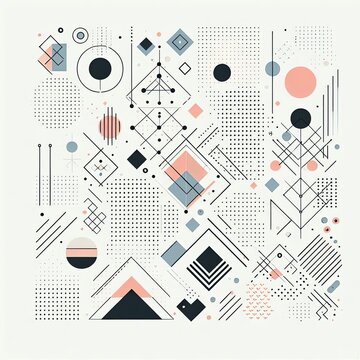recommend clip art: abstract geometric pattern with circles and lines