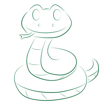 recommend clip art: symbol of 2025 snake outline