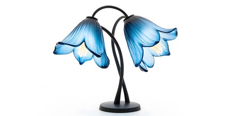 blue lamp isolated on white