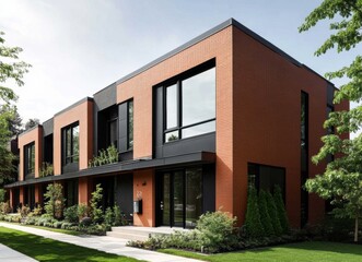 Fototapeta premium Modern Brick Townhouses.