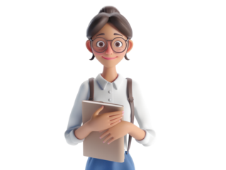 teacher isolsted white background