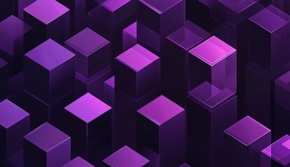 Abstract Purple and Black Geometric Pattern