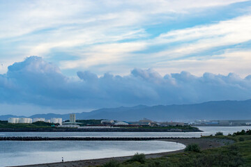 Obraz premium 夕暮れ前の風景