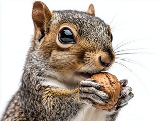Squirrel Holding Nut with Sharp Details