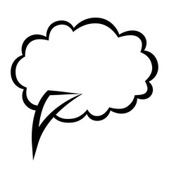 Comic book speech bubble, great design for any purposes. Sticker design. Vector illustration