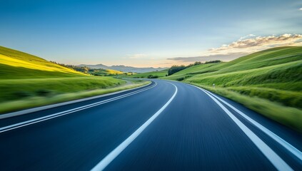 beautiful road in the mountains