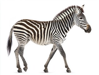 Fototapeta premium Graceful Zebra Walking in Full View
