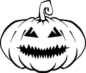 Naklejka premium Pumpkin - squash for Halloween or Thanksgiving flat icon
