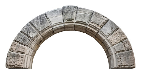 Stone Archway Isolated on Transparent Background.