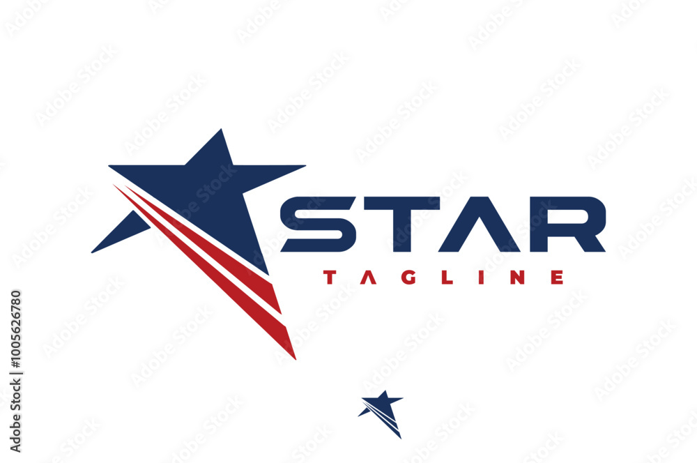 Canvas Prints simple star fast logo