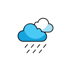 Rain icon design with white background stock illustration