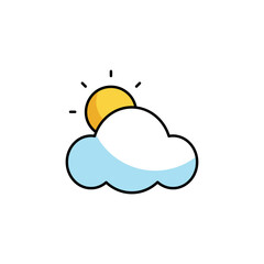 Weather icon design with white background stock illustration