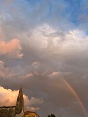 rainbow over the town