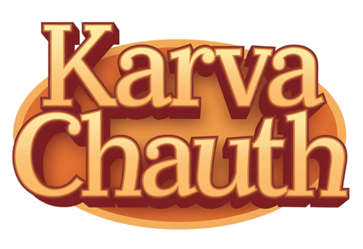 text karva chauth cut out transparent isolated on white background PNG image - Powered by Adobe