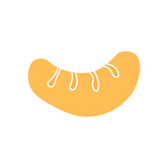 a piece of tangerine cartoon icon