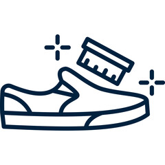 Shoes Cleaning Line Icon