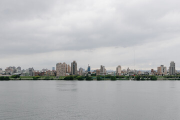 Fototapeta premium country skyline with river