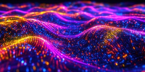 Fototapeta premium a colorful wave of light