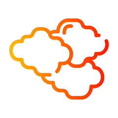 overcast Line Gradient Icon