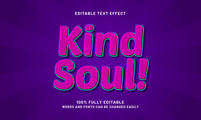 kind soul editable text effects with a kids and happy theme