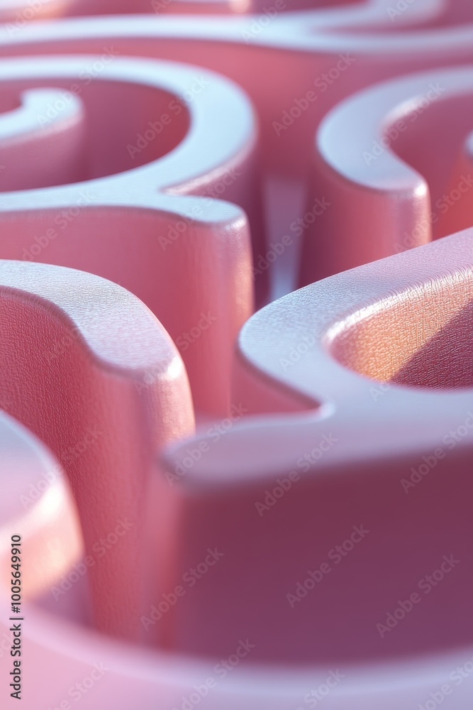 Poster the image captures a close-up of a soft pink surface with smooth, flowing patterns that create a vis