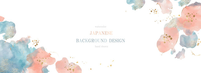 和風, 和柄, 花, 水彩, 背景, 年賀状, 梅の花, 椿, お正月, 正月, 北欧風, ベクター, フレーム, かわいい, おしゃれ, 抽象的, 和, 金箔, イラスト