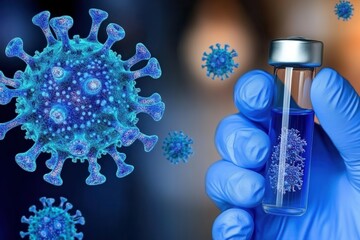 Obraz premium Microscopic Virus Image