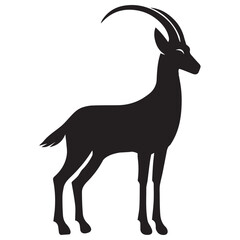 Goat Silhouette Design - Goat Farm animal vector illustration 
