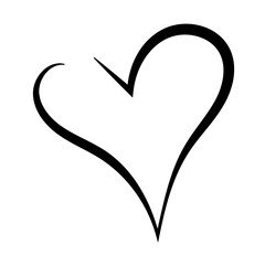 Hand drawn Doodle hearts sketch. Various different hand drawn heart icon love collection isolated on Transparent background. black heart symbol for Valentines Day. vector illustration