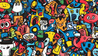 seamless pattern with flowers and butterflies