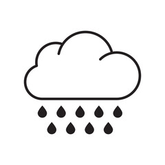 Rain icon. Cloud rain symbol for your web site design, logo, app, UI. Modern forecast storm sign.